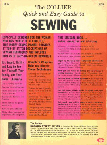 Collier Quick and Easy Guide to Sewing (image)