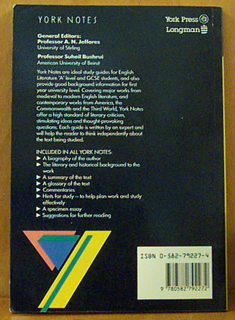 York Notes on The Iliad - Homer) (back cover) (image)