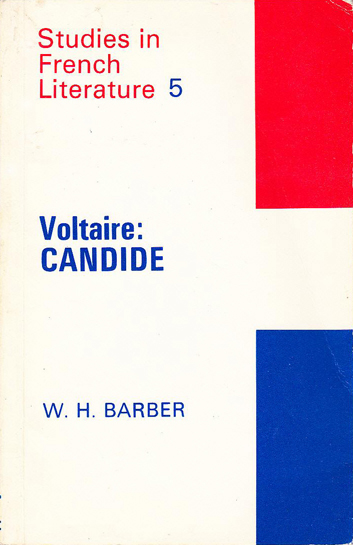 
Voltaire: Candide by W. H. Barber (Studies in French Literature) (E. Arnold) (image)