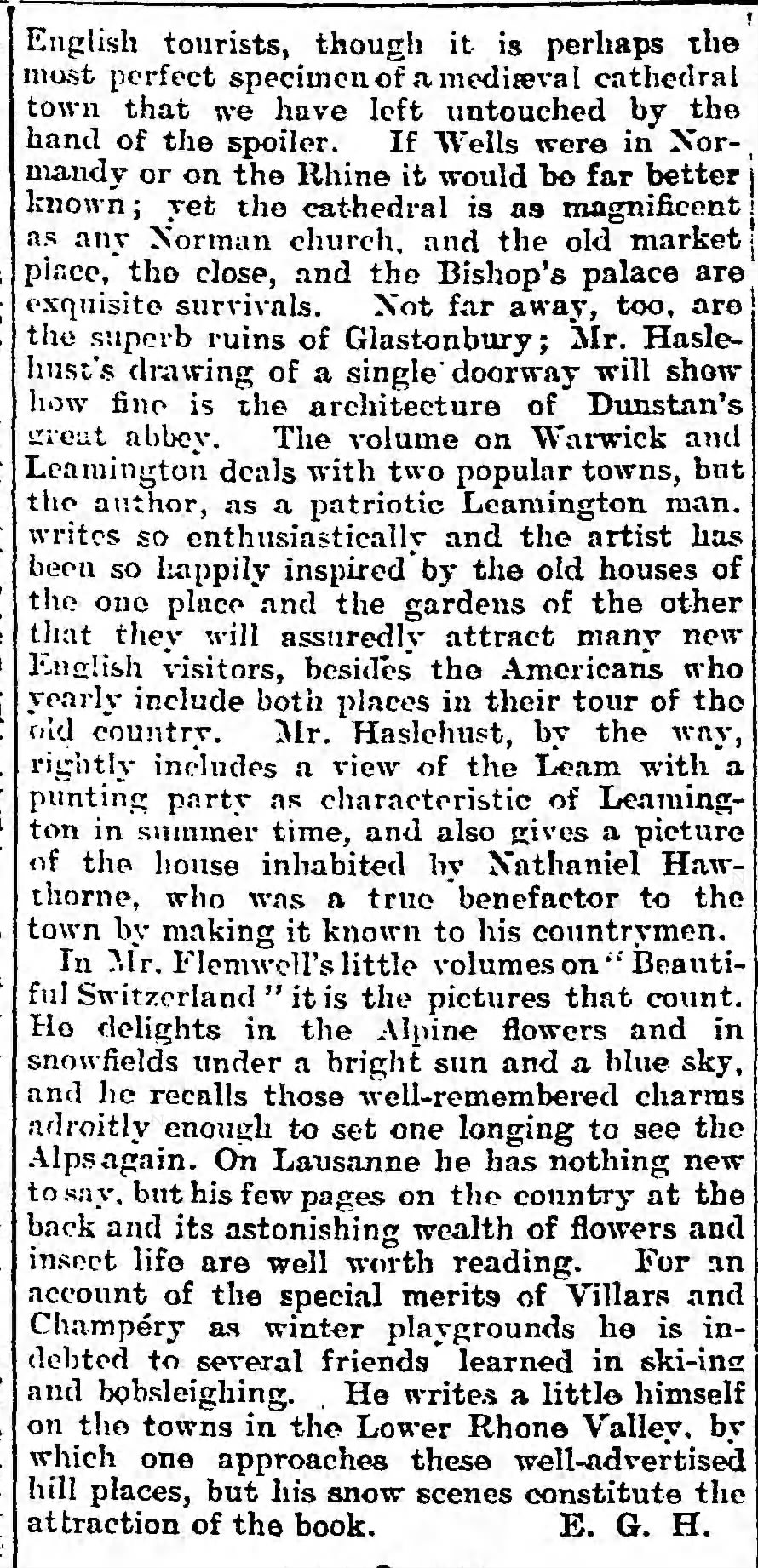 Article re Beautiful England, Beautiful Switzerland series, Guardian, 19 May 1914 (image 2)