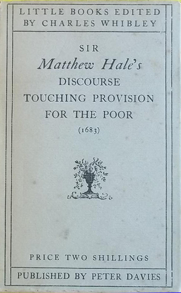 Sir Matthew Hale's Discourse (Little Books/Peter Davies) (images)