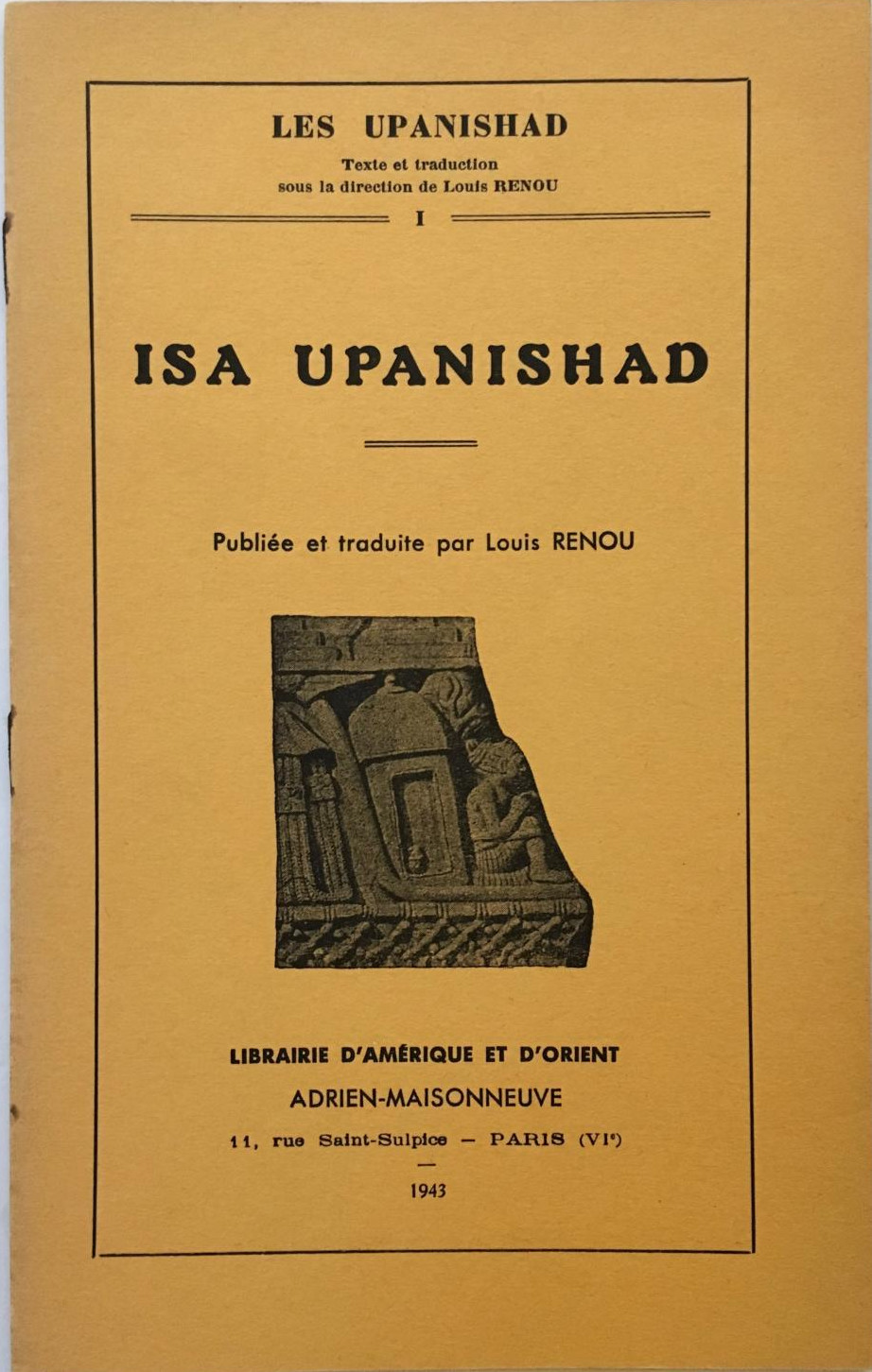 Isa Upanishad (Les Upanishad) (Adrien-Maisonneuve) (image)