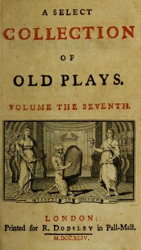 A Select Collection of Old Plays: Volume the Seventh (image)